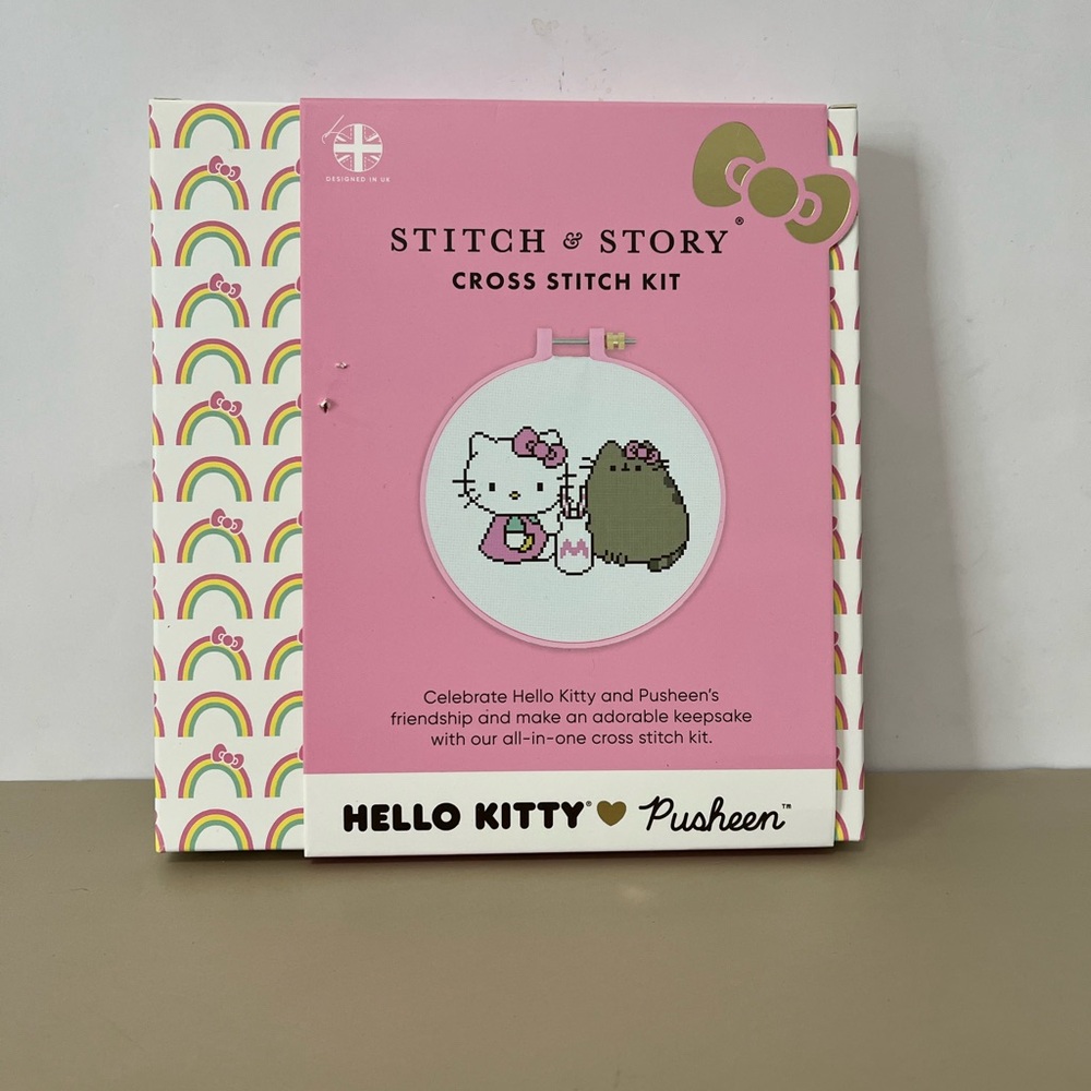 Stitch & Story Hello Kitty & Pusheen Cross Stitch Kit - Picture 2 of 6